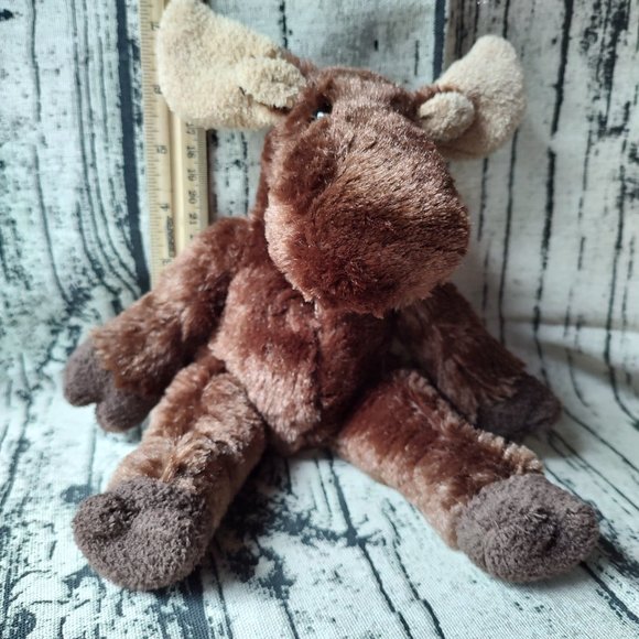 Douglas Moose Plush Toy Stuffed Animal Brown 8" sitting - Picture 7 of 7